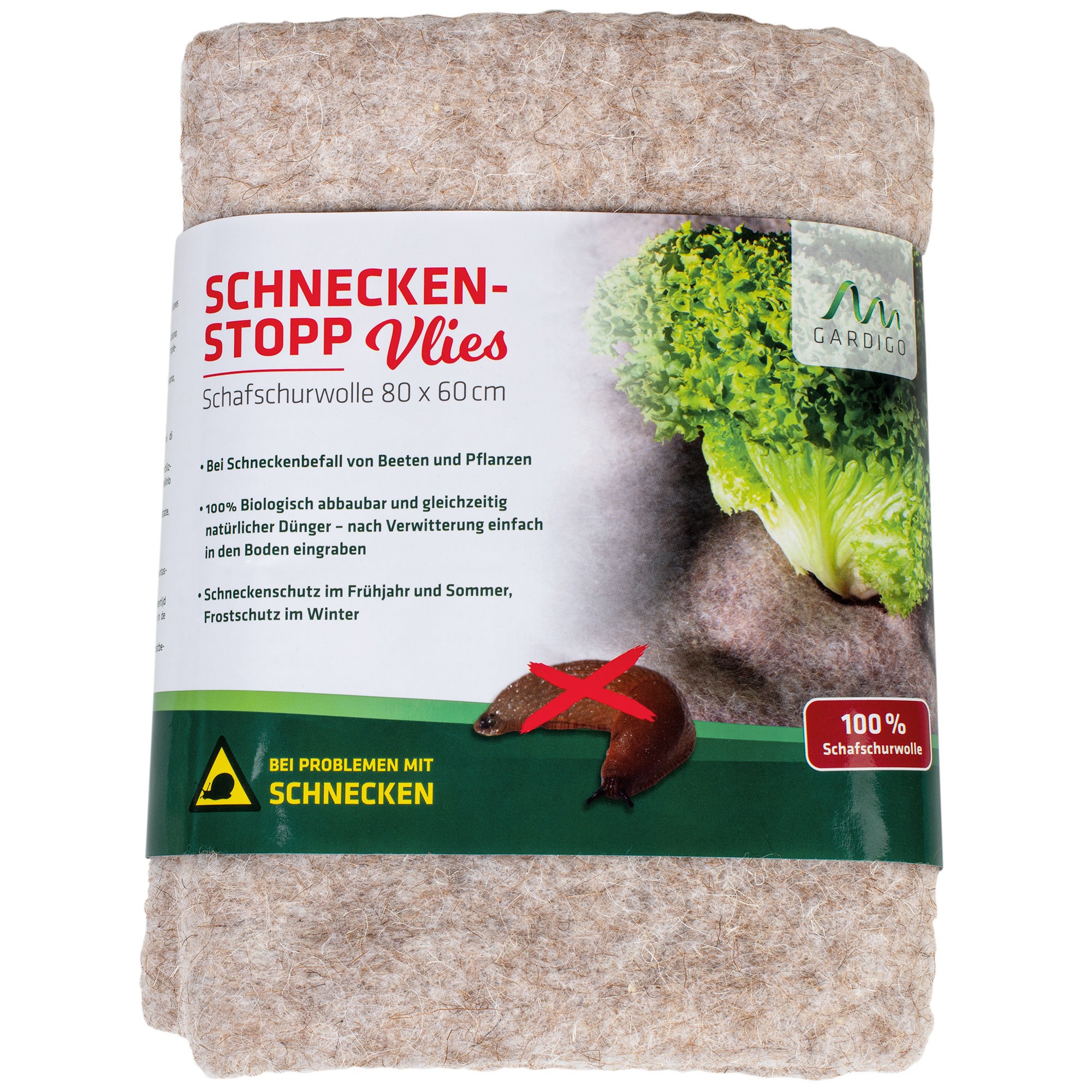 Schnecken-Stopp Vlies | Schaf-Schurwolle gegen Schnecken