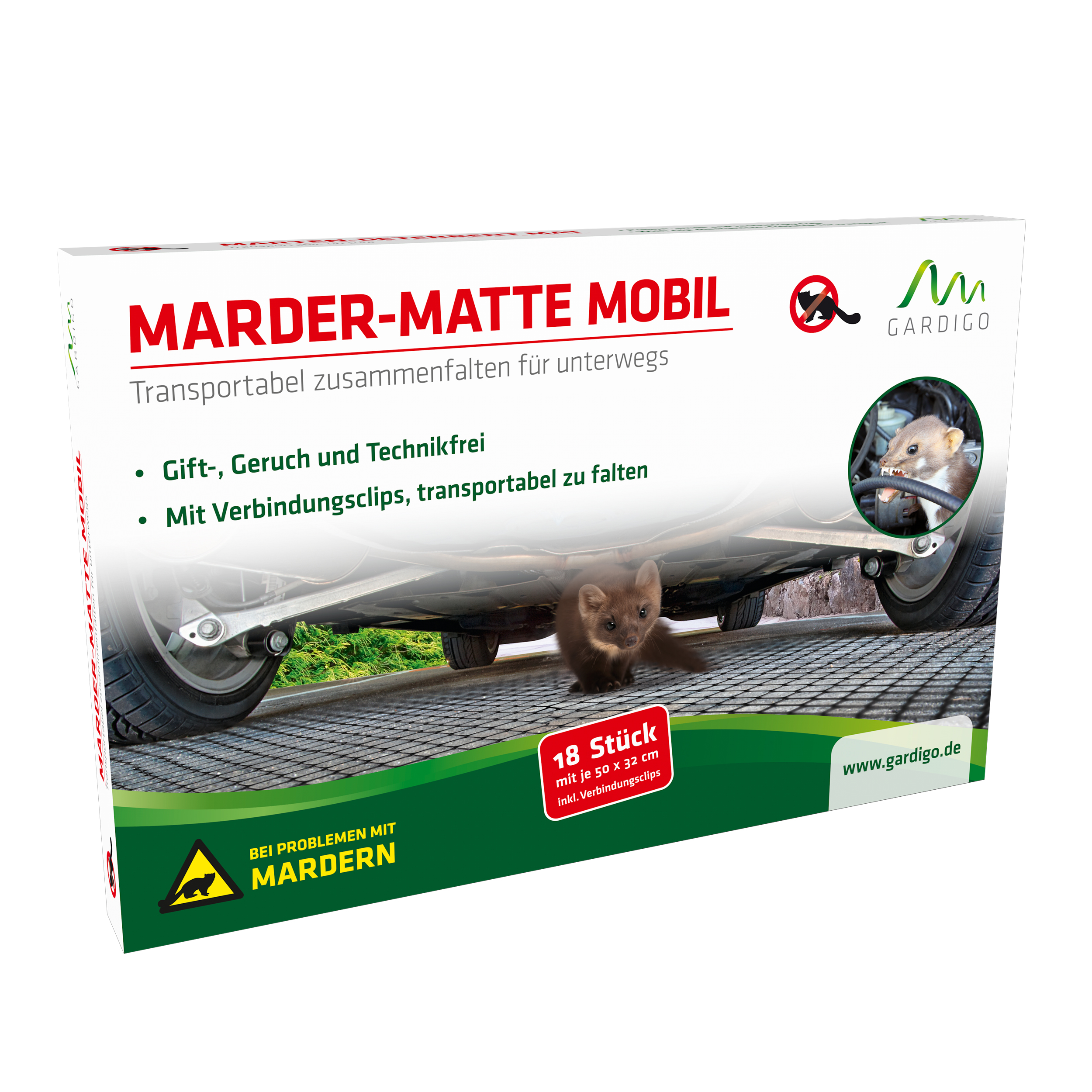 Marder-Matte Mobil – Die transportable Mardermatte von Gardigo