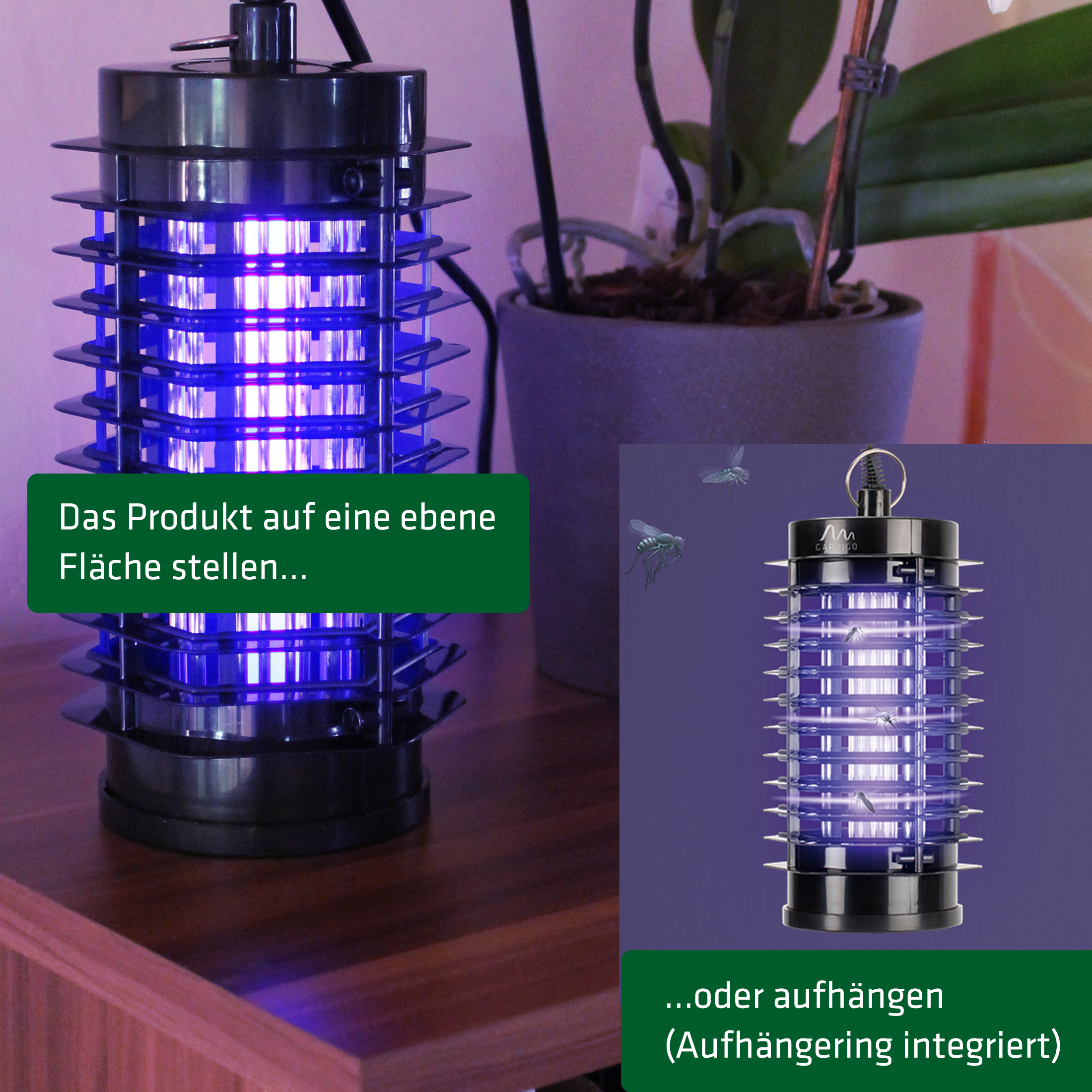 Lästige Mücken in der Wohnung will niemand. Unser Mückenvernichter lockt die Insekten mit UV-Licht an. 