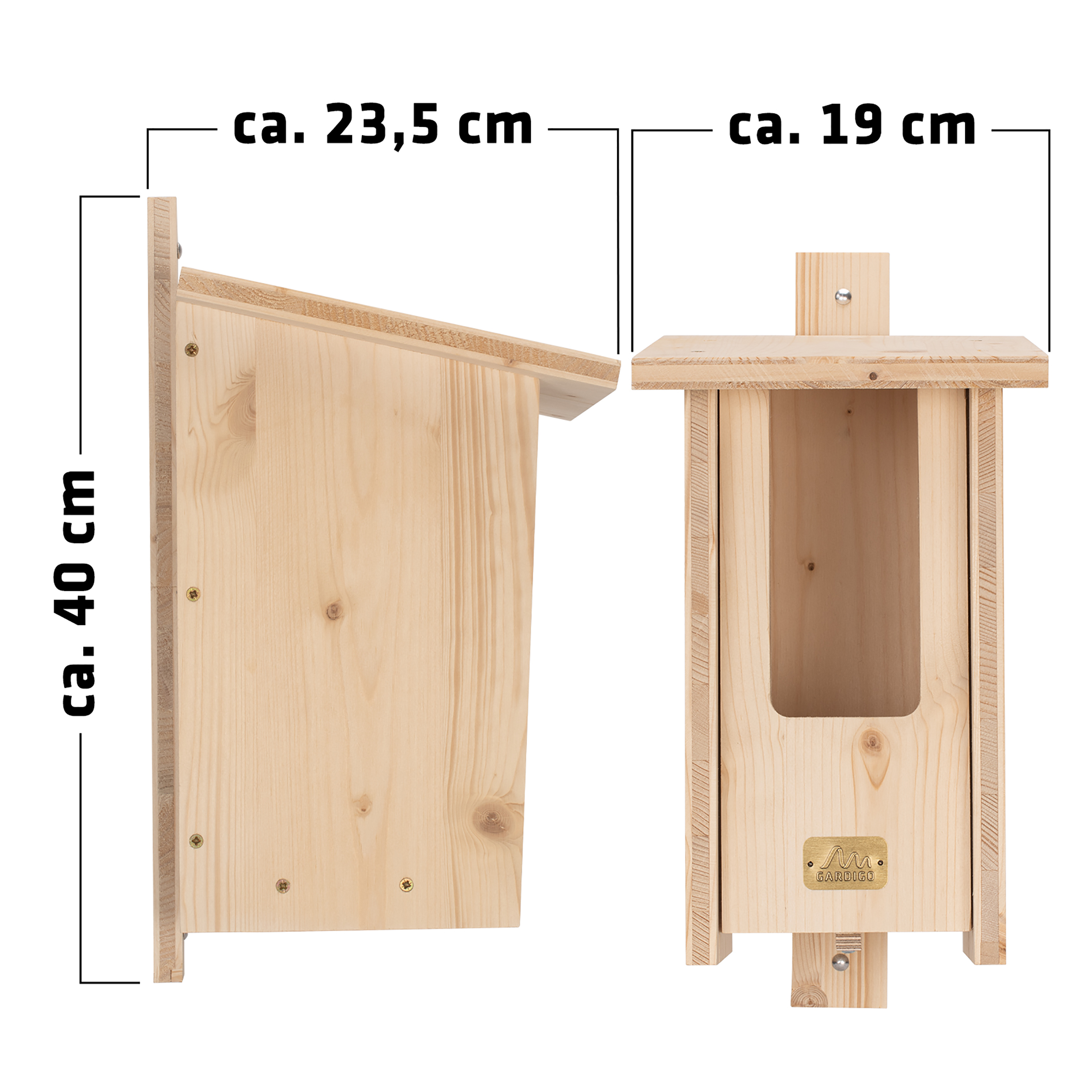 Die Größe macht den Nistkasten zu einem echt Hingucker in Ihrem Garten und bietet vor allem Funktionalität. 