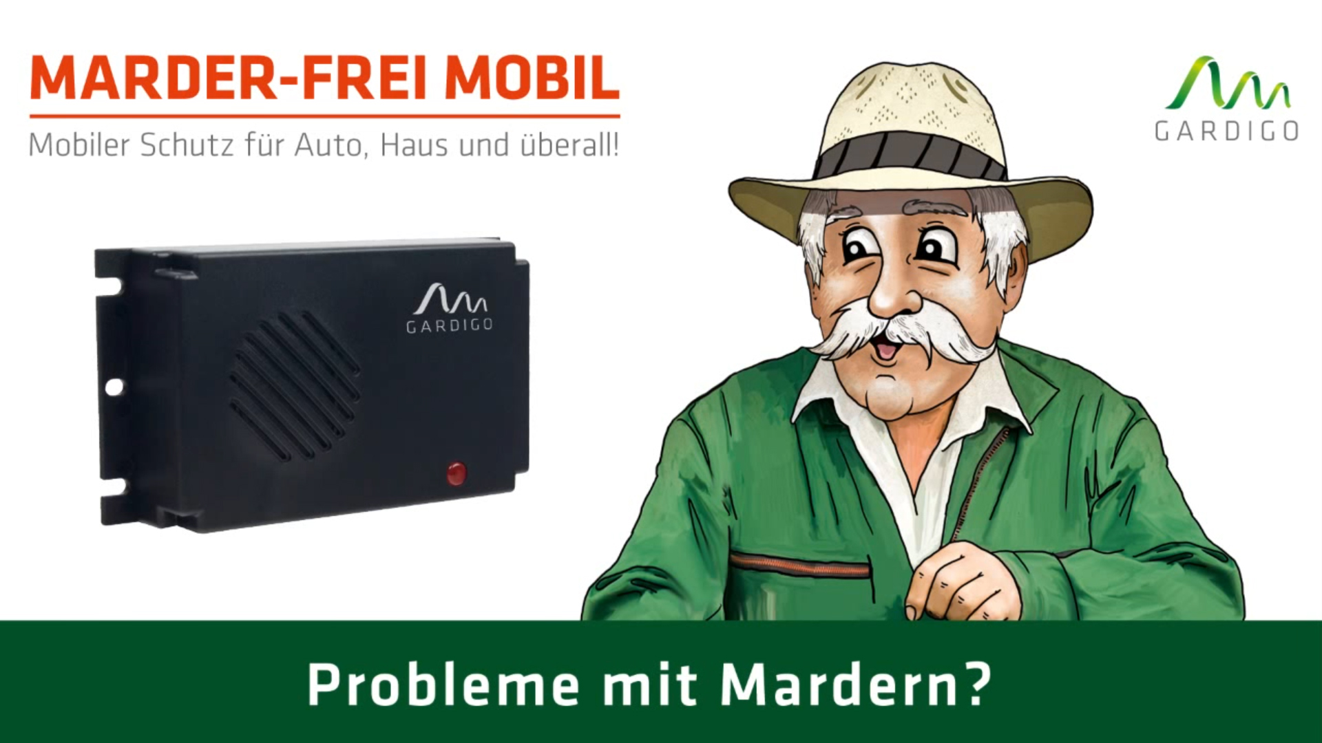 GARDIGO® Marderschreck Marder-Frei Mobil | 25 Jahre Erfahrung mit  Marderabwehr | Marderschreck Auto Batteriebetrieben | Marderschutz für KFZ